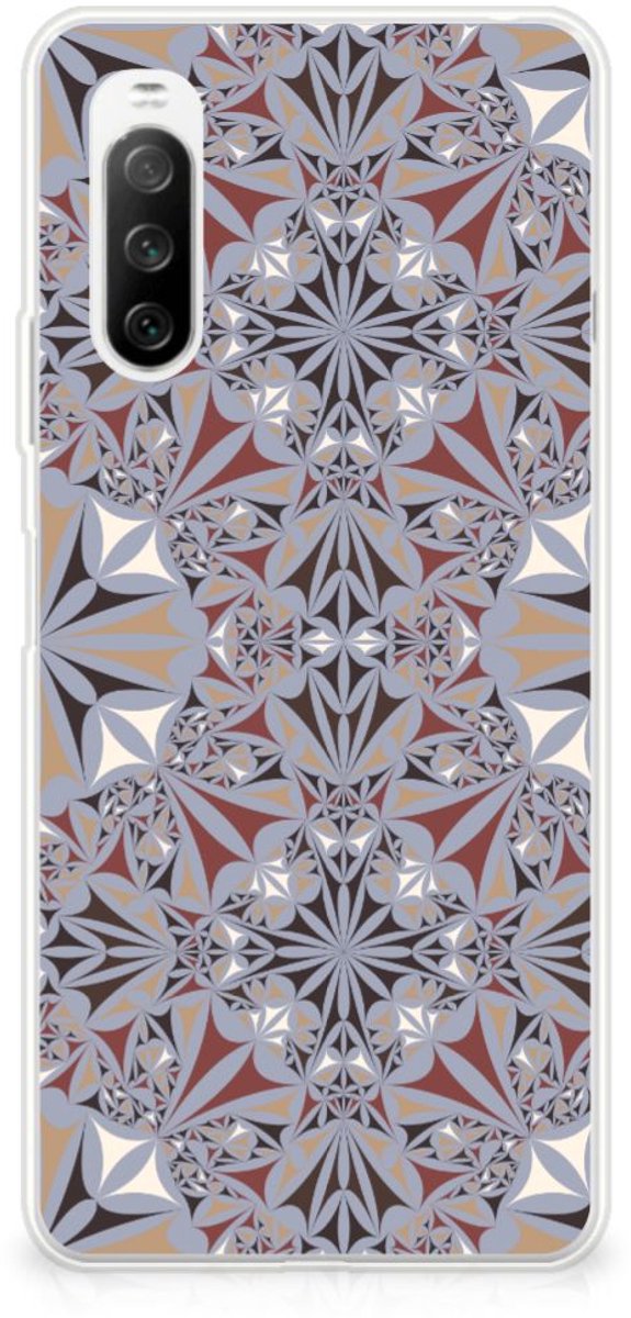 Sony Xperia 10 III TPU Siliconen Hoesje Flower Tiles