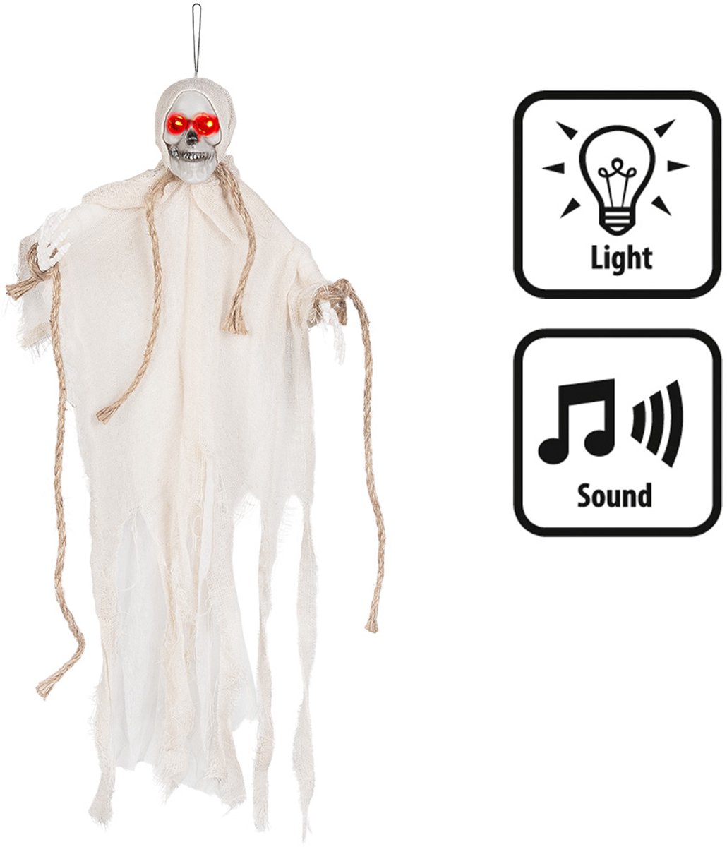 Boland - Decoratie Skeleton ghost - Horror - Decoratie - Halloween - Spookhuis - Licht - Geluid
