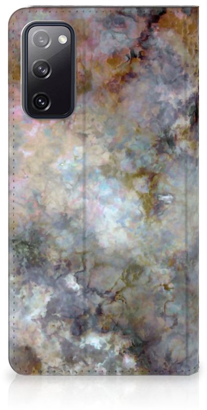 Bookcase Samsung Galaxy S20 FE Smart Cover Marble Grijs