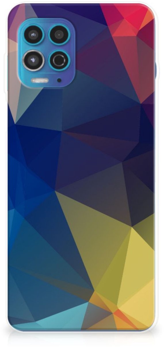 Motorola Moto G100 TPU Hoesje Polygon Dark