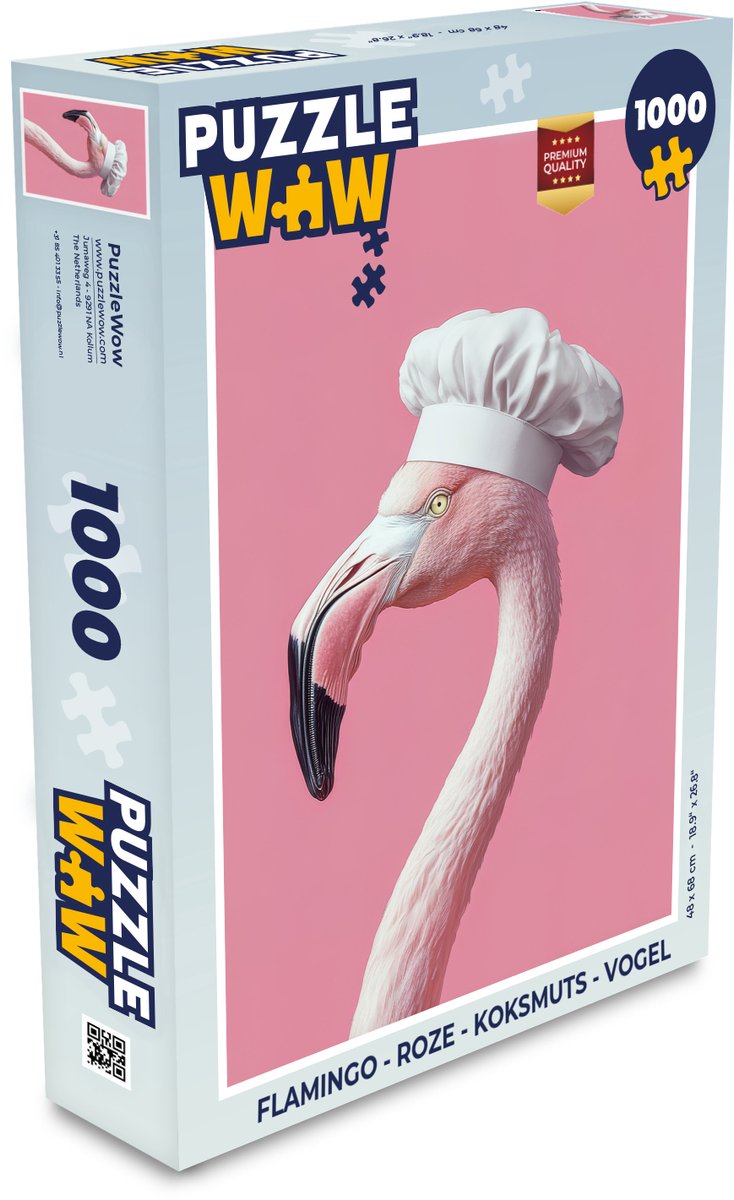 Puzzel Flamingo - Roze - Koksmuts - Vogel - Legpuzzel - Puzzel 1000 stukjes volwassenen