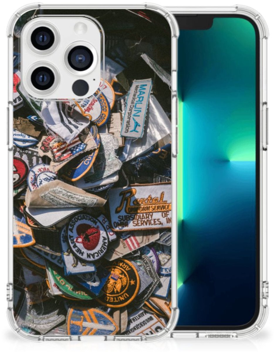 Apple iPhone 13 Pro Anti-shock Hoesje met foto Badges