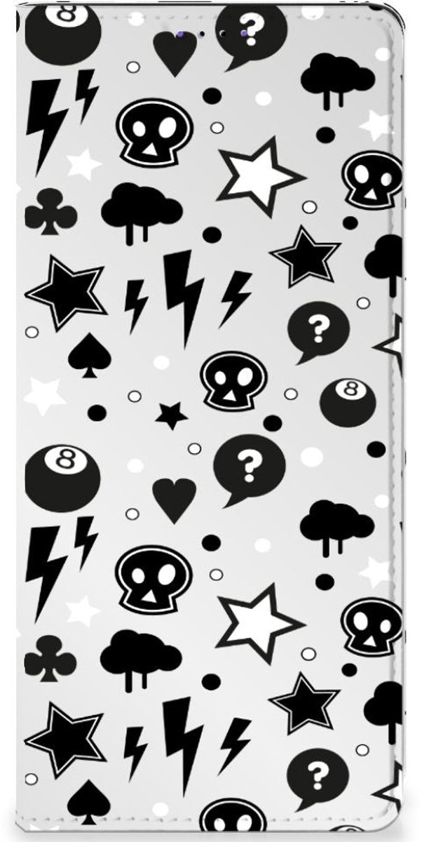 Mobiel BookCase Samsung Galaxy A22 5G Silver Punk