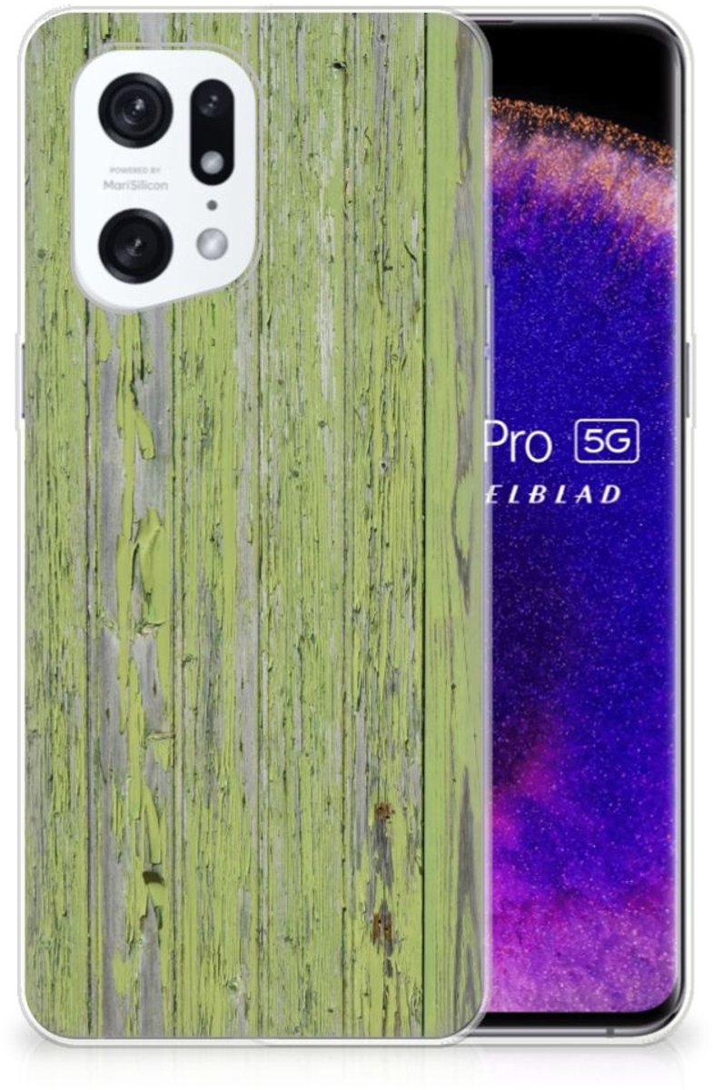 OPPO Find X5 Pro Bumper Hoesje Green Wood