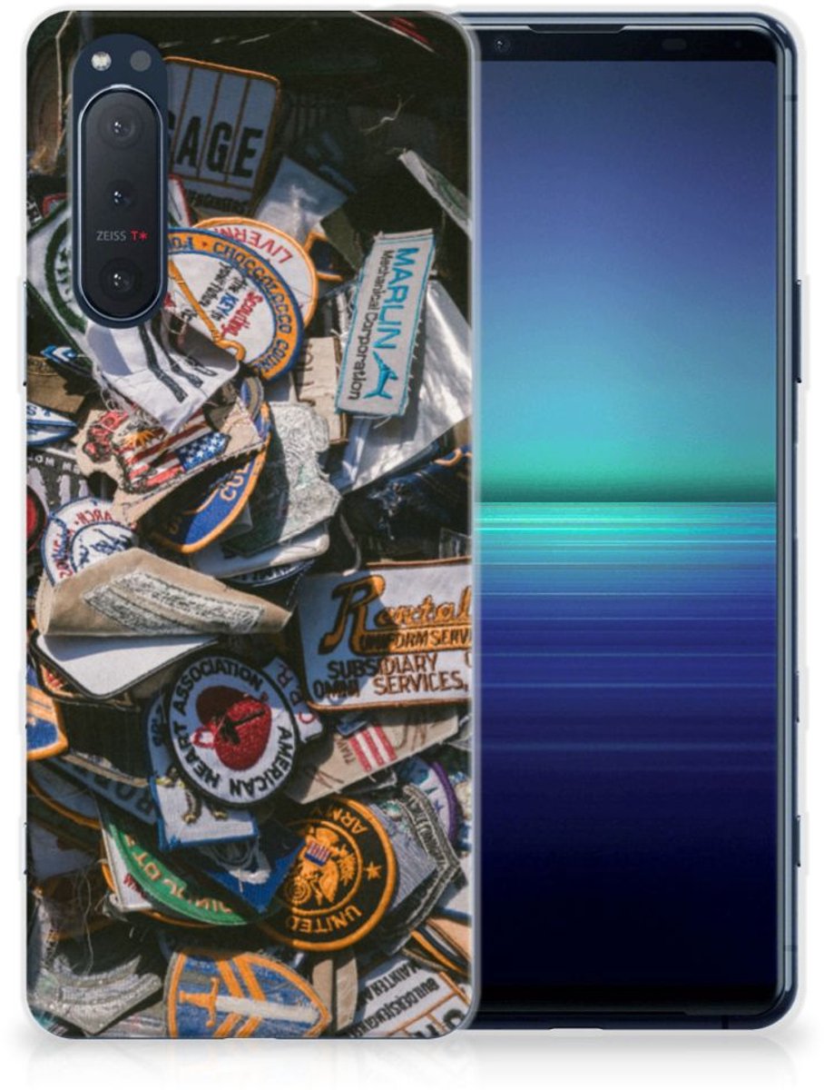 Sony Xperia 5II Siliconen Hoesje met foto Badges