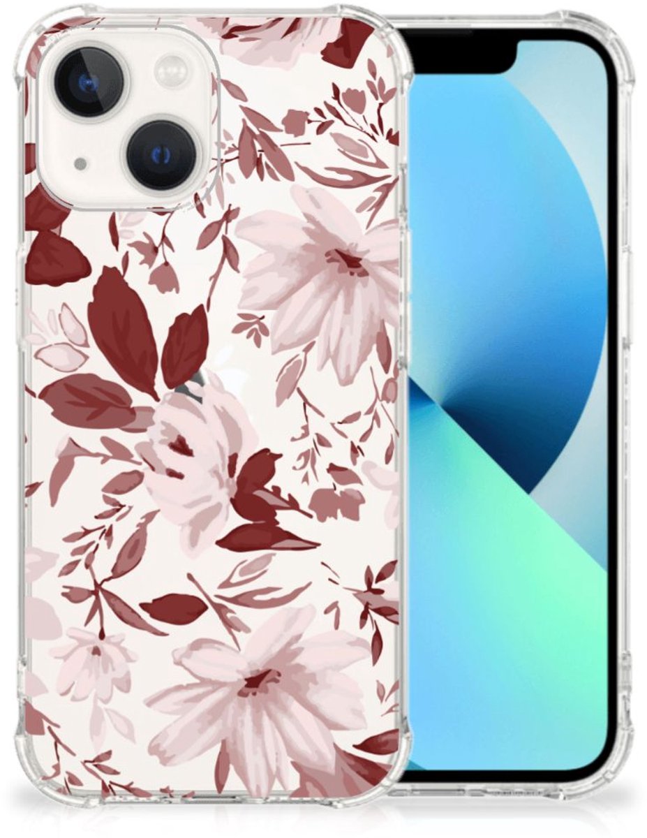 Back Cover iPhone 13 Watercolor Flowers