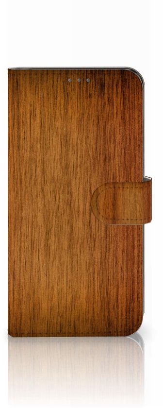 Coque de téléphone Samsung Galaxy A22 4G | M22 Wallet Book Case Bois Foncé