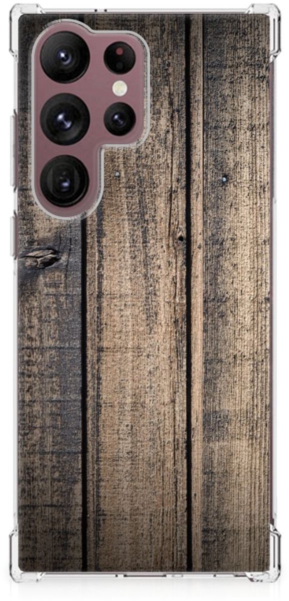 Samsung Galaxy S23 Ultra Stevig Telefoonhoesje Steigerhout