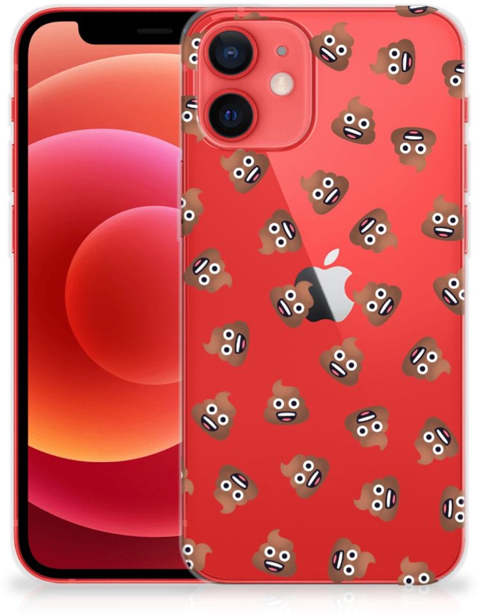 TPU bumper voor iPhone 12 Mini Poep Emojis