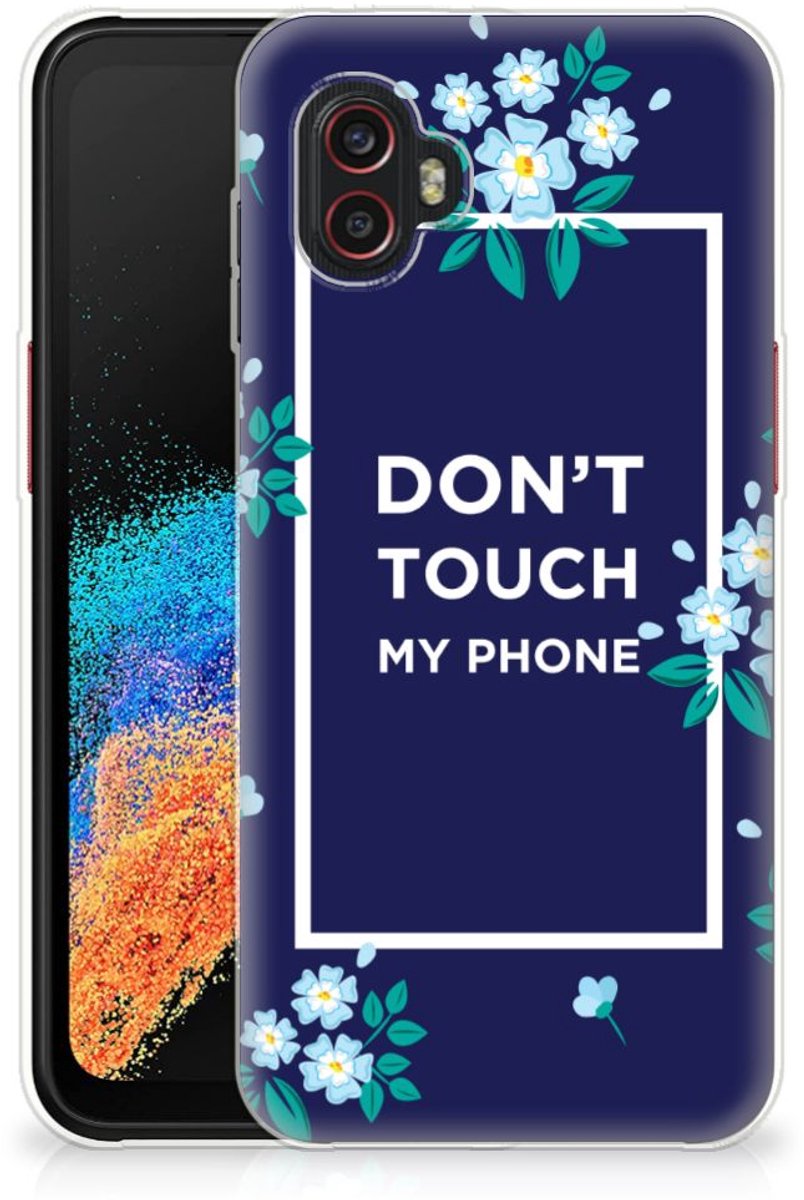 Samsung Galaxy Xcover 6 Pro Silicone-hoesje Flowers Blue DTMP