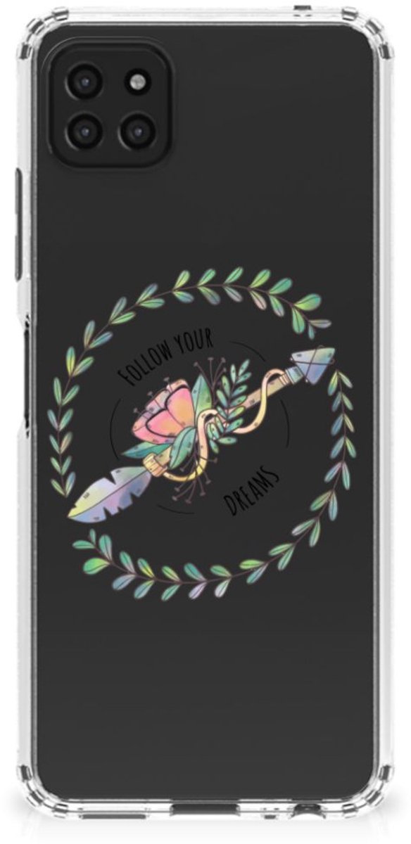 Back Cover voor Samsung Galaxy A22 5G Stevig Bumper Hoesje Boho Dreams