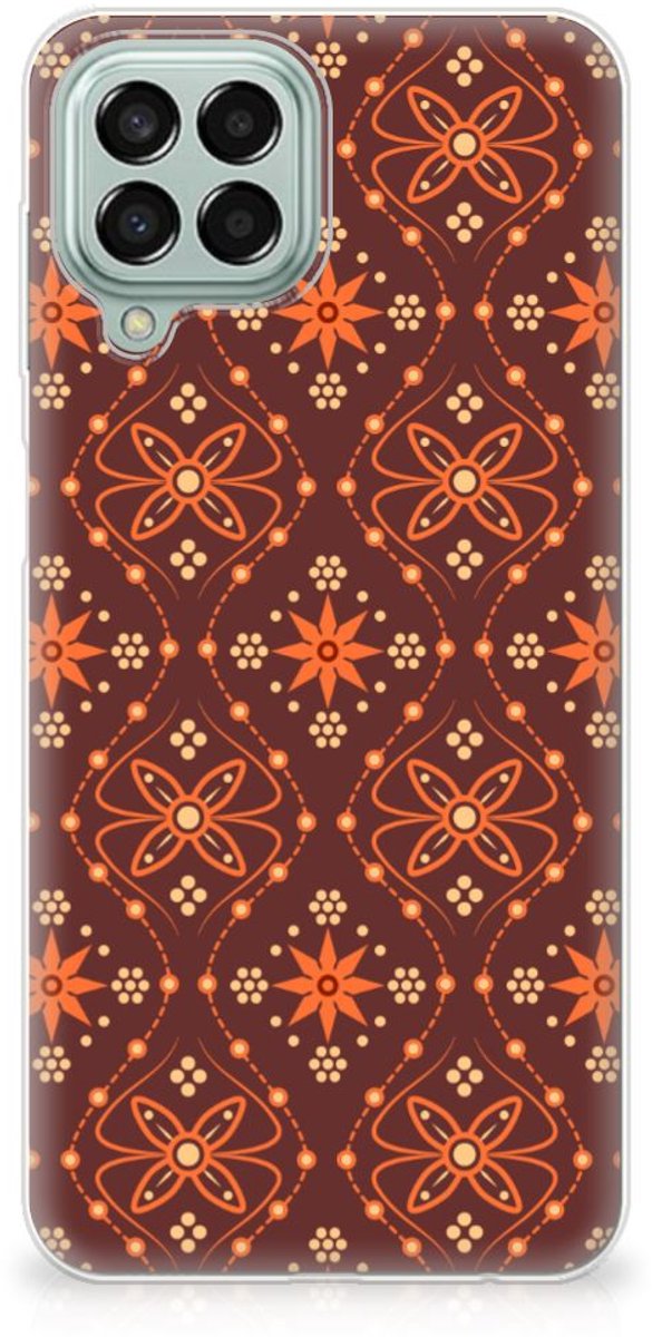 Samsung Galaxy M33 TPU bumper Batik Brown