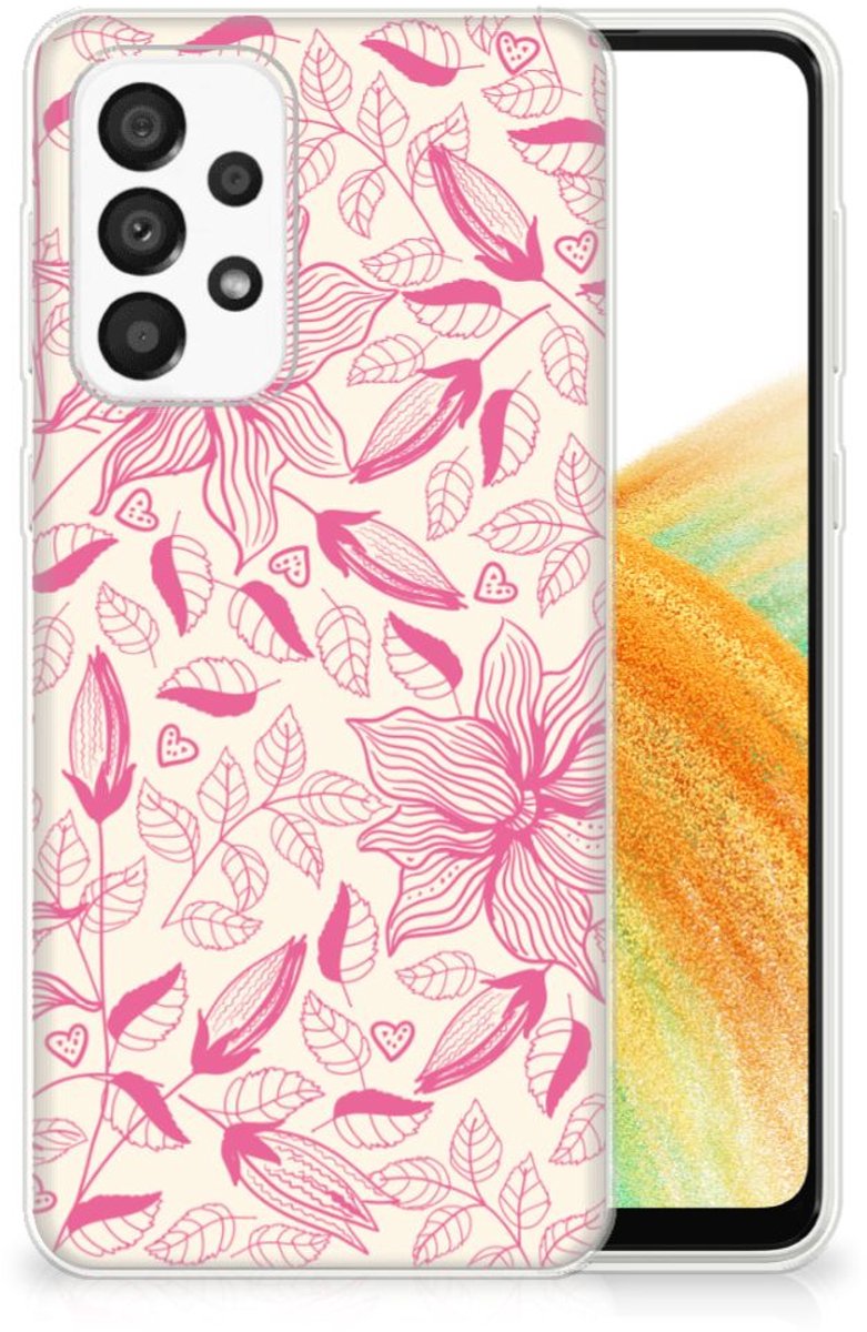 Samsung Galaxy A33 5G TPU Case Pink Flowers