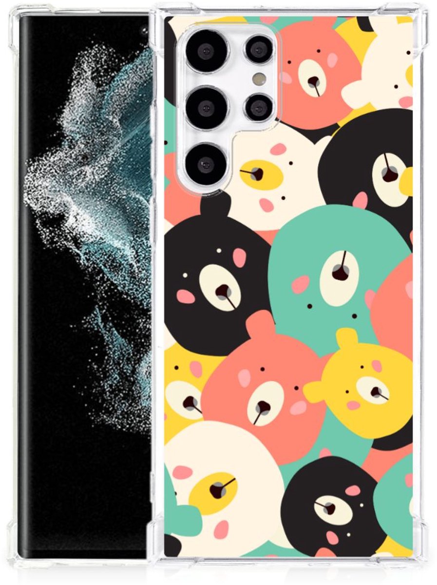 Samsung Galaxy S22 Ultra Stevig Bumper Hoesje Bears