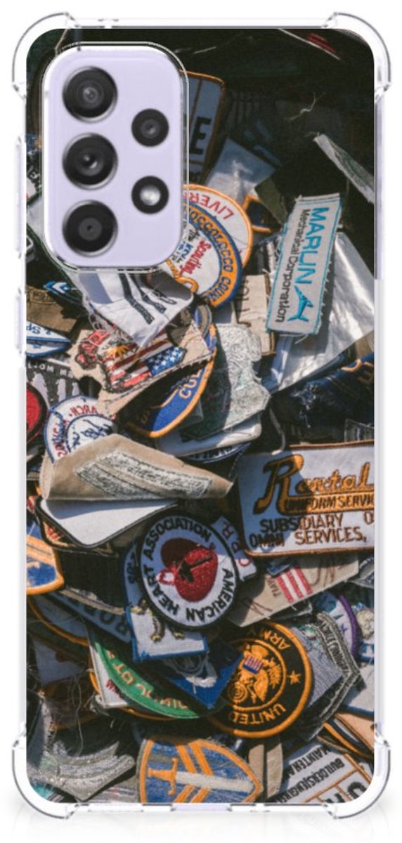 Samsung Galaxy A33 Anti-shock Hoesje met foto Badges