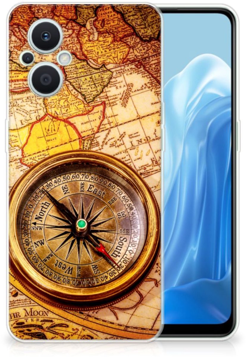 OPPO Reno8 Lite Siliconen Back Cover Kompas