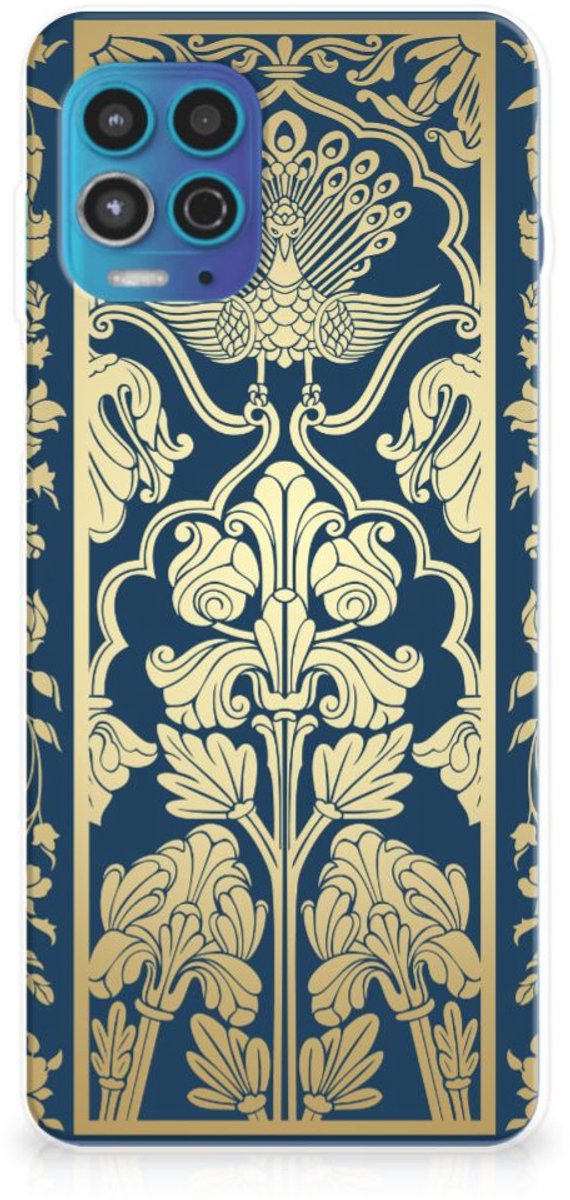 Back Cover voor Motorola Moto G100 TPU Case Beige Flowers