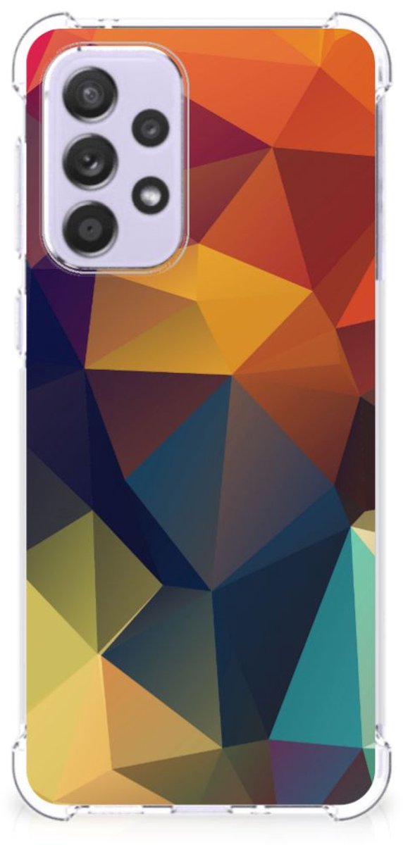 Back Cover voor Samsung Galaxy A33 Shockproof Case Polygon Color