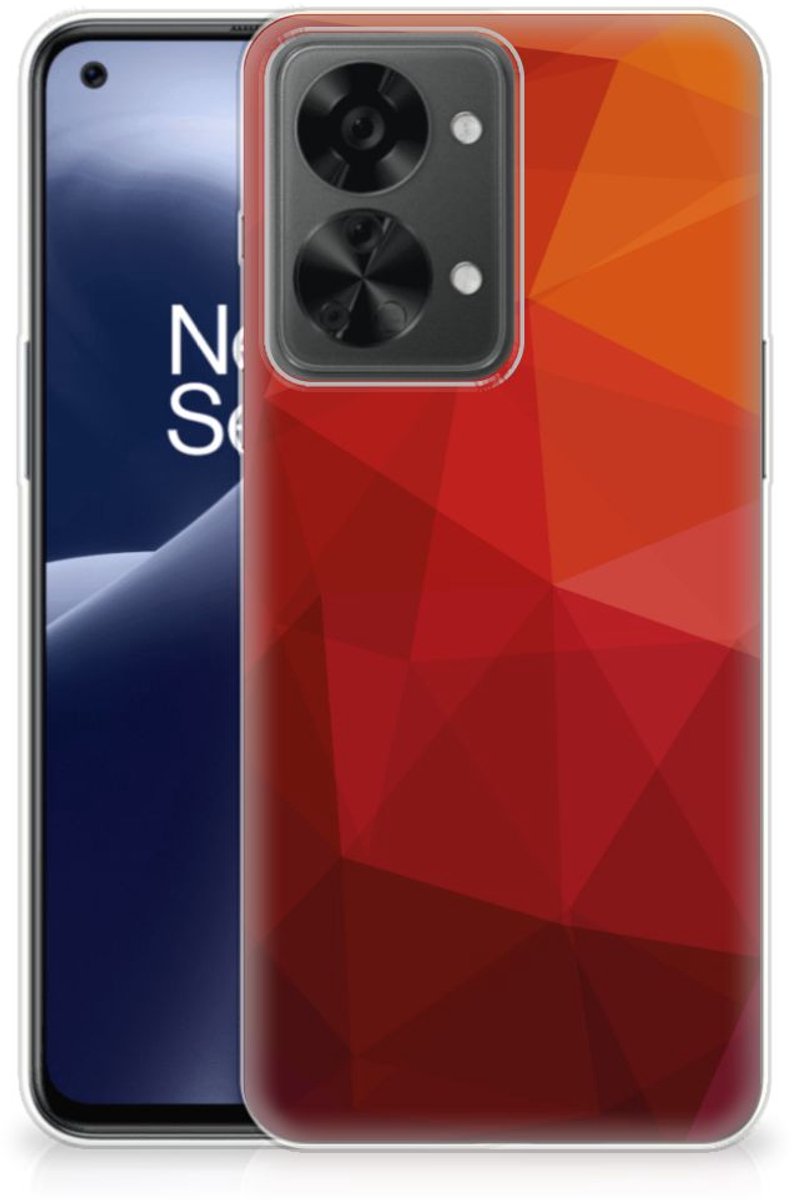 TPU Hoesje voor OnePlus Nord 2T Polygon Red