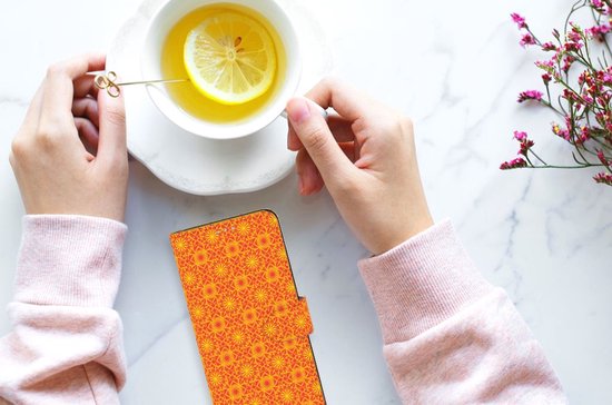 Portefeuille Book Case OPPO Find X5 Lite | Coque Reno 7 5G Batik Orange
