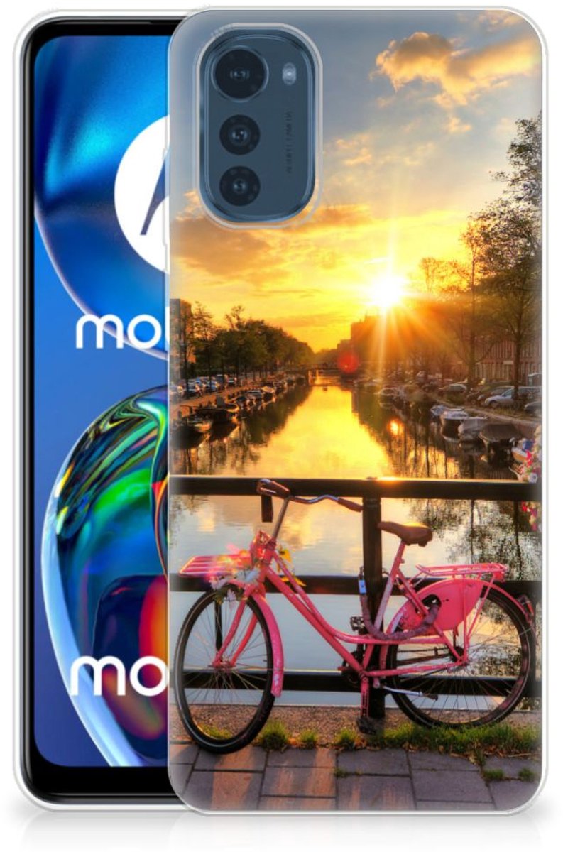 Motorola Moto E32/E32s Siliconen Back Cover Amsterdamse Grachten