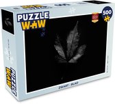 Puzzel Zwart - Blad - Legpuzzel - Puzzel 500 stukjes
