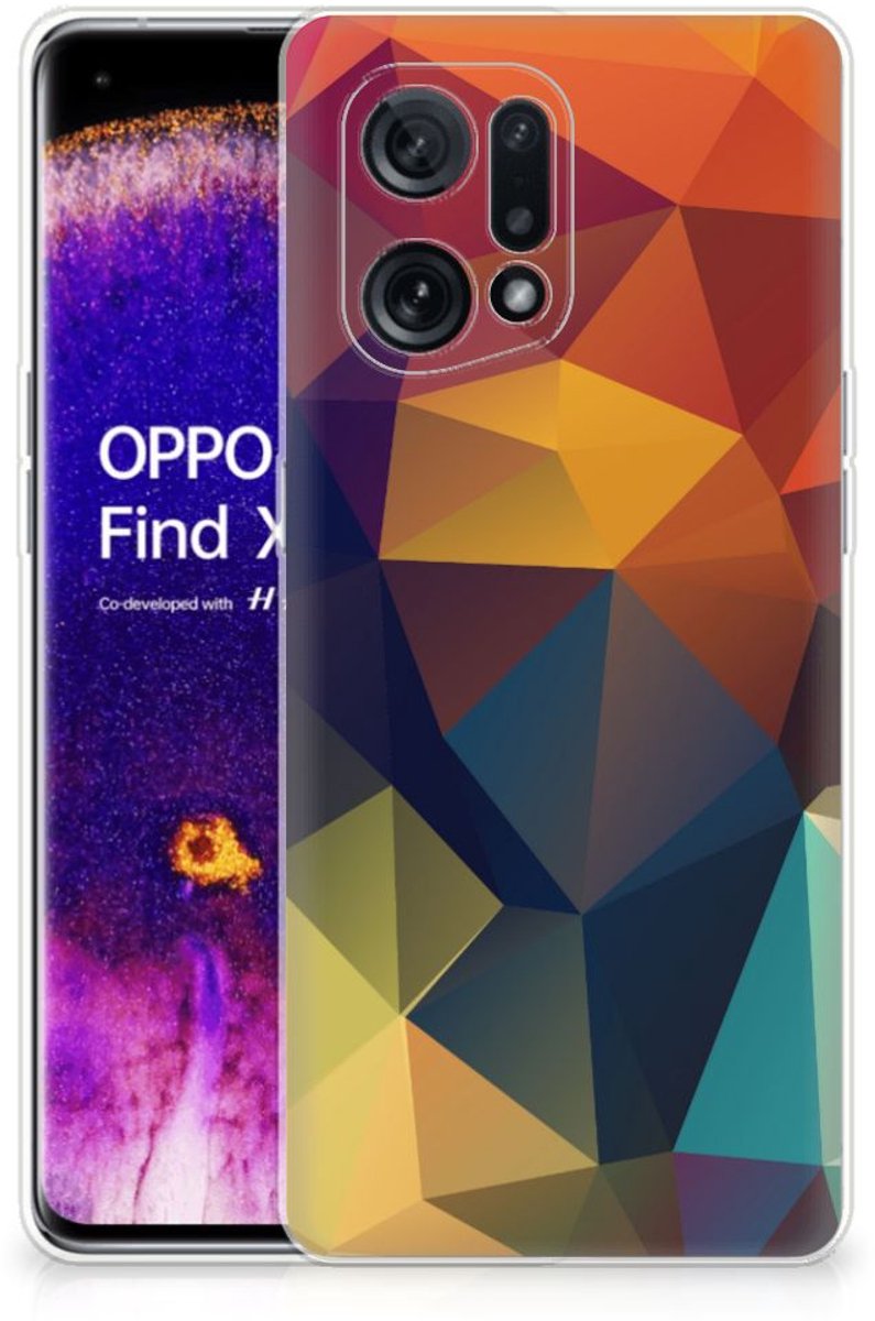 OPPO Find X5 TPU Hoesje Polygon Color