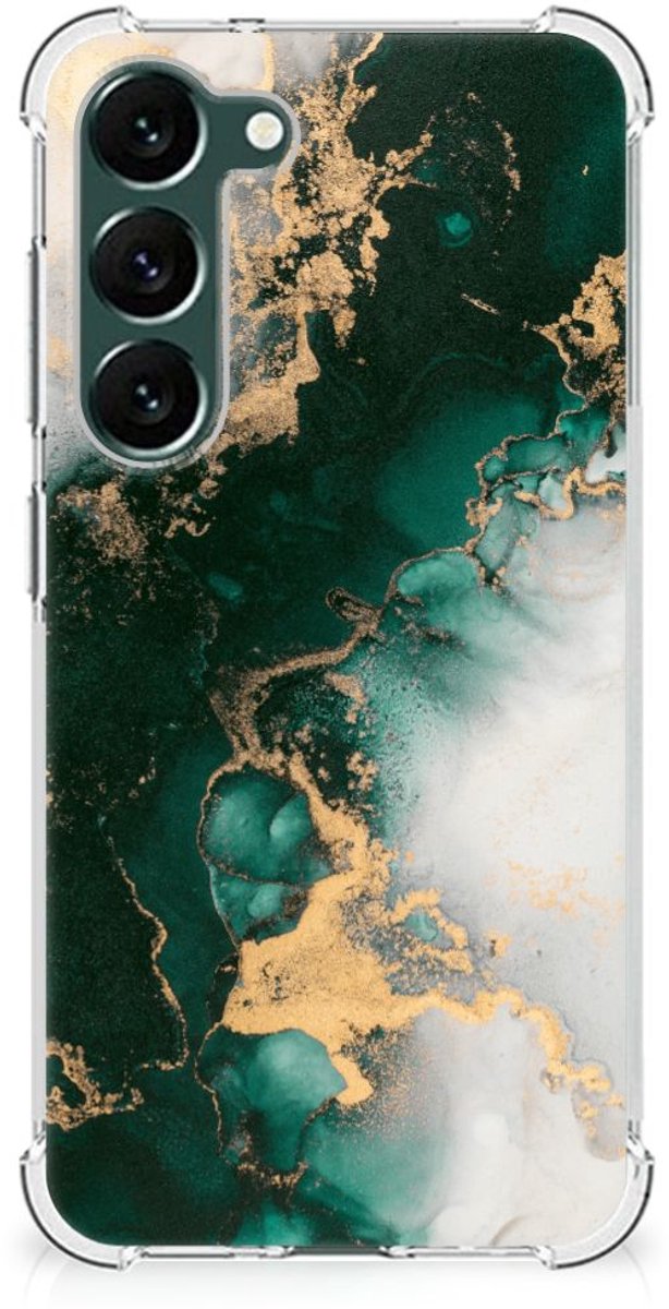 Anti-Shock Hoesje voor Samsung Galaxy S23 Plus Marmer Groen