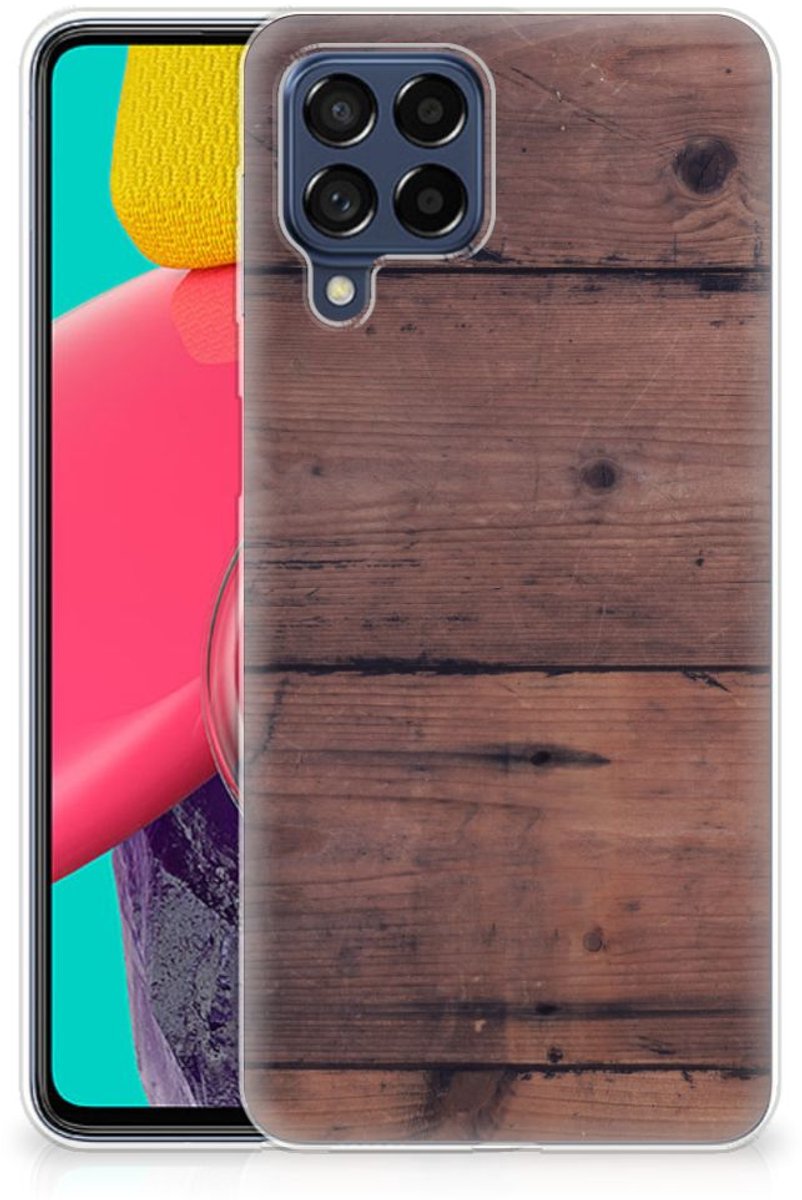 Back Cover voor Samsung Galaxy M53 Bumper Hoesje Old Wood