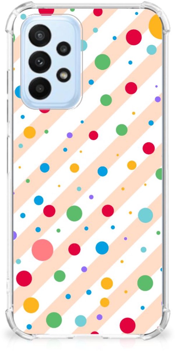 Samsung Galaxy A23 Doorzichtige Silicone Hoesje Dots