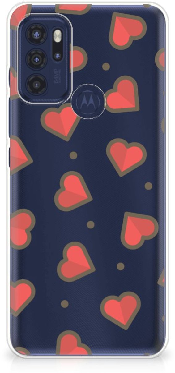 Motorola Moto G60s TPU bumper Hearts