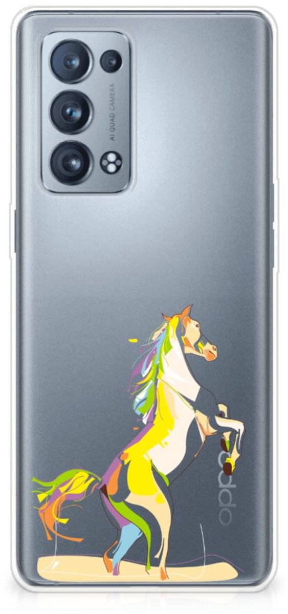OPPO Reno 6 Pro Plus 5G Telefoonhoesje met Naam Horse Color