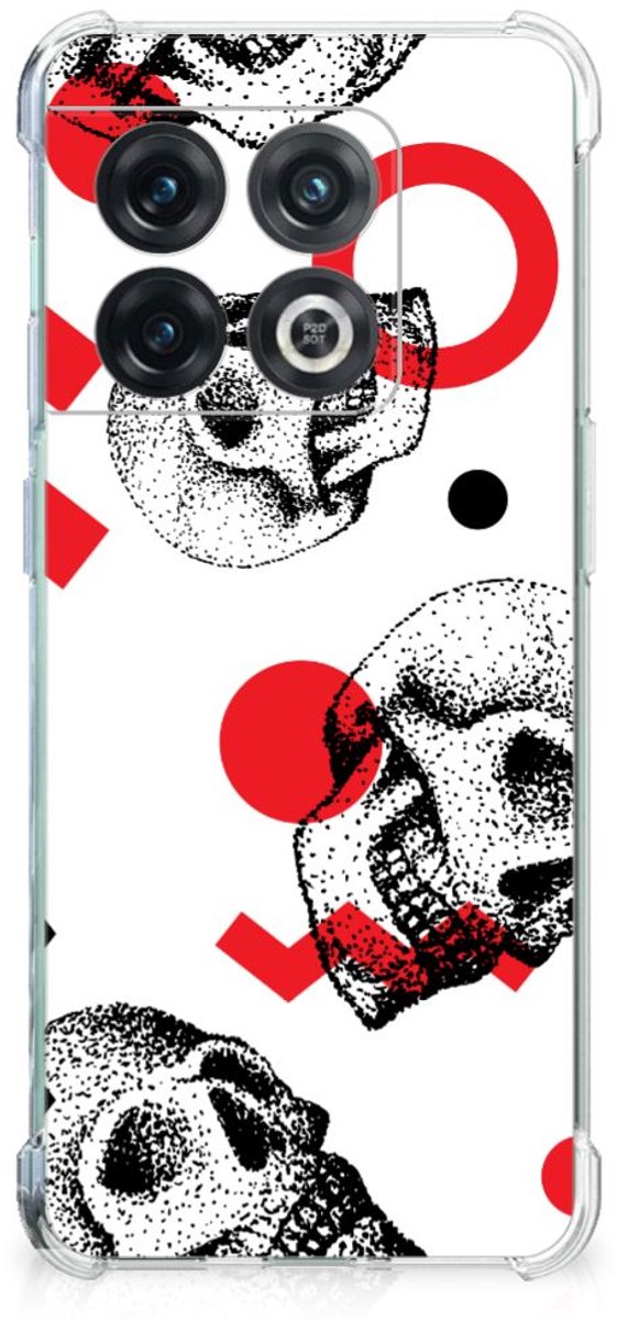 Back Cover voor Extreme Case OnePlus 10 Pro Skull Red