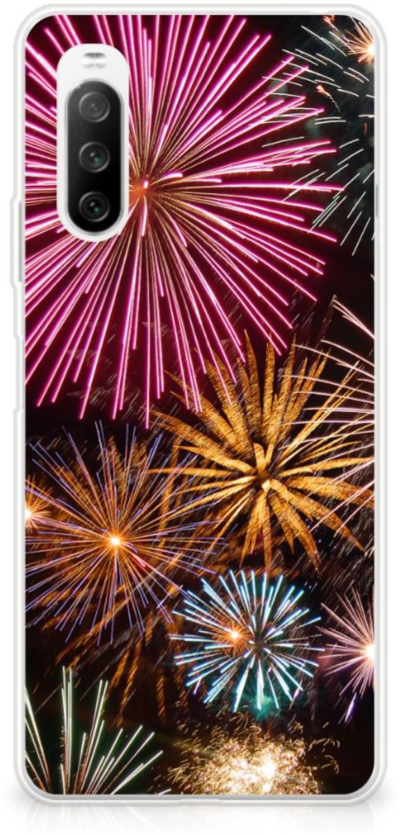 Sony Xperia 10 III Silicone Back Cover Vuurwerk