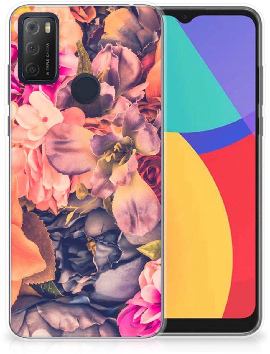 Alcatel 1S (2021) TPU Case Bosje Bloemen