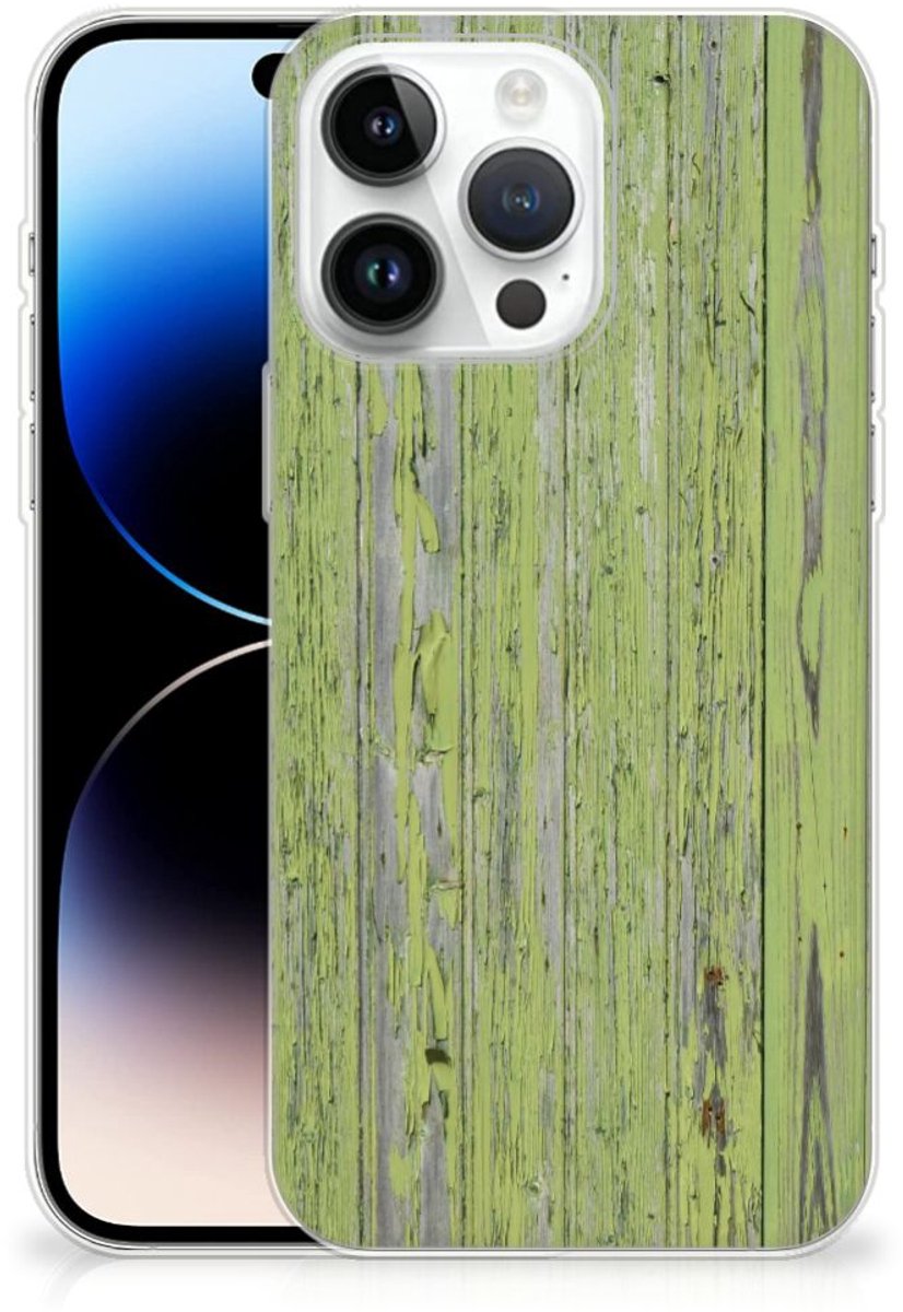 iPhone 14 Pro Max Bumper Hoesje Green Wood