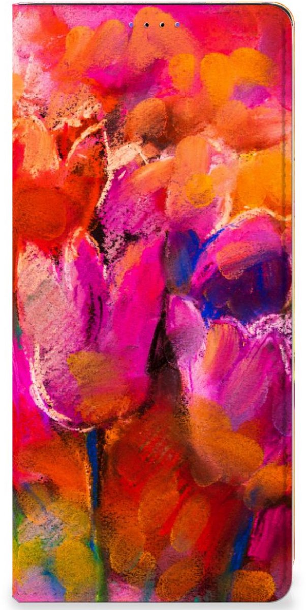 Bookcase Samsung Galaxy A22 5G Tulips