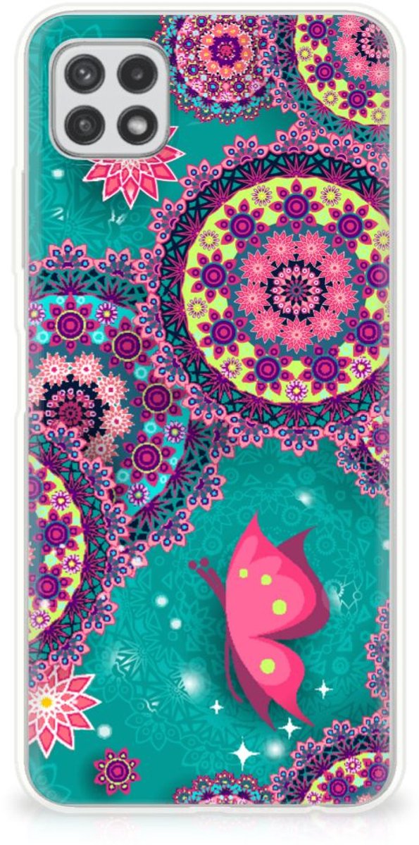 TPU Hoesje voor Samsung Galaxy A22 5G Hoesje maken Cirkels en Vlinders