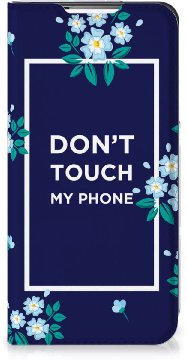 Standcase Hoesje voor Samsung Galaxy S22 Design Case Flowers Blue DTMP