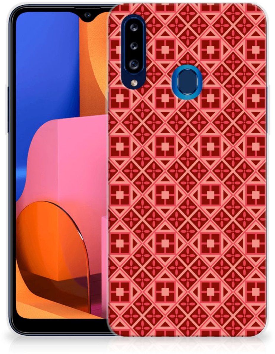 Samsung Galaxy A20s TPU bumper Batik Rood