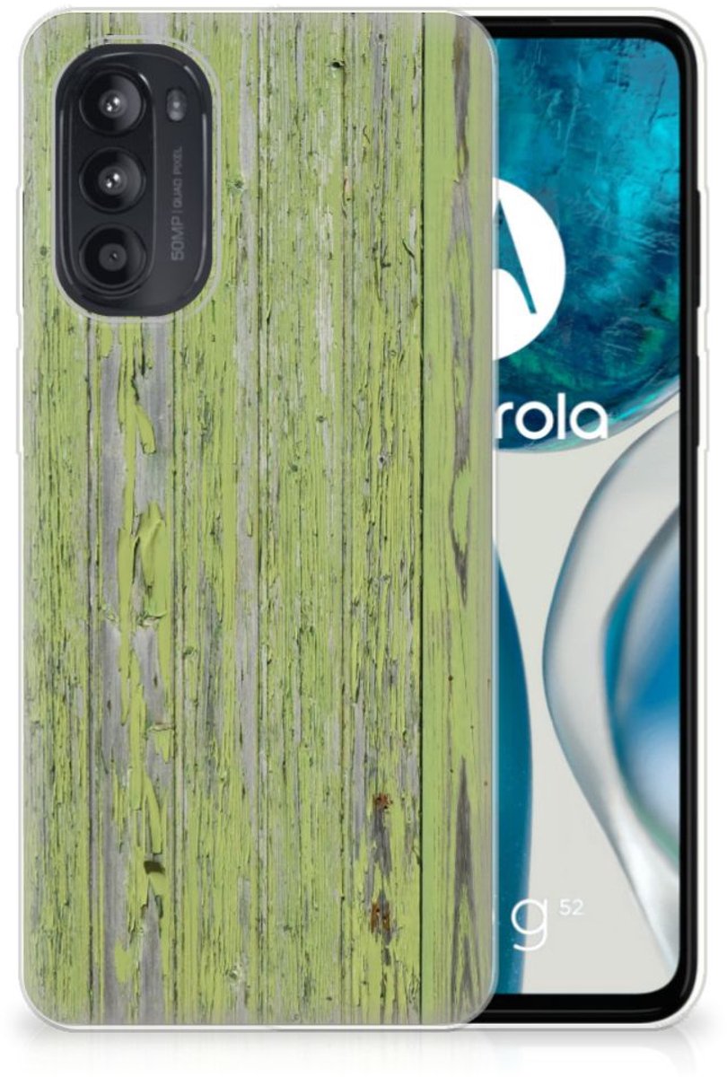 Motorola Moto G52/G82 Bumper Hoesje Green Wood