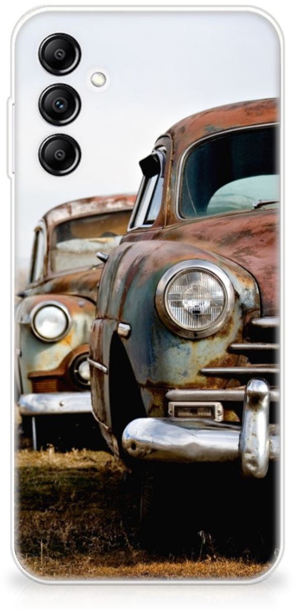 Samsung Galaxy A14 5G Siliconen Hoesje met foto Vintage Auto