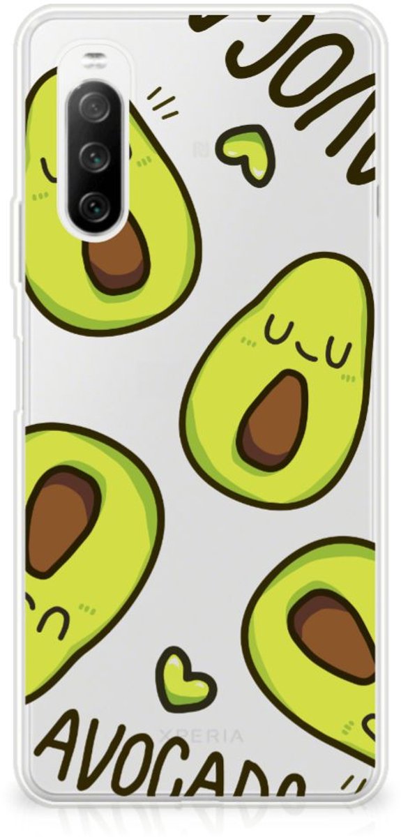 Sony Xperia 10 III Telefoonhoesje met Naam Avocado Singing