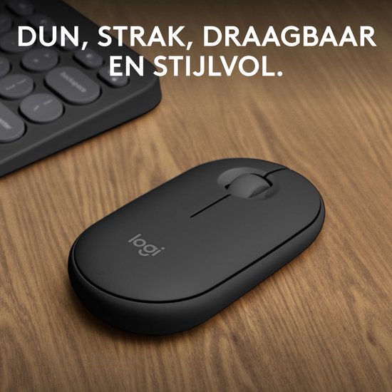 Logitech Pebble 2 M350s - Draadloze Muis - Bluetooth - 4000 dpi - Graphite