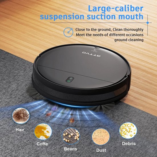 DeXem - GOOVI BR151 Robot Stofzuiger 6000Pa Sterke Zuigkracht 2500mAh Batterij 3in1 - robotstofzuiger met laadstation - Dweilen Vegen Zuig Smart Home Ondersteuning wifi