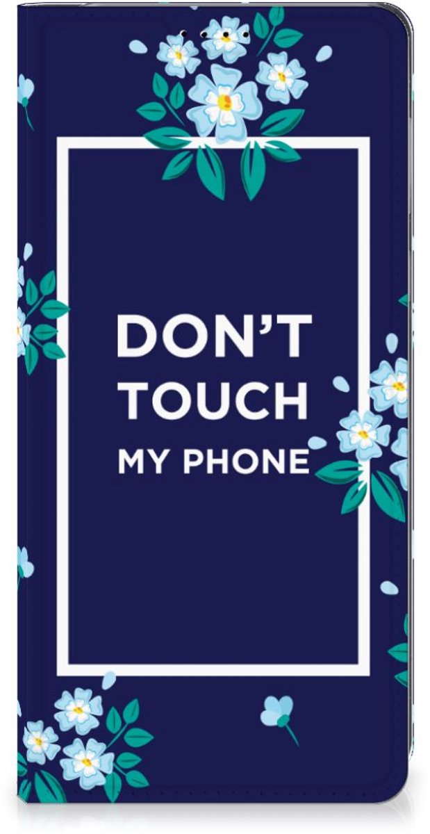 Motorola Edge 40 Neo Design Case Flowers Blue DTMP