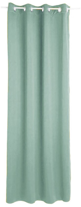 Atmosphera verduisterende gordijnen - set 2x stuks - B135 x L240 cm - mintgroen - geplooid - met ringen - kant en klaar