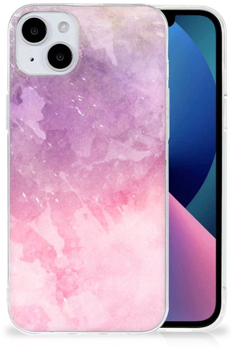 Hoesje maken iPhone 15 Plus Pink Purple Paint