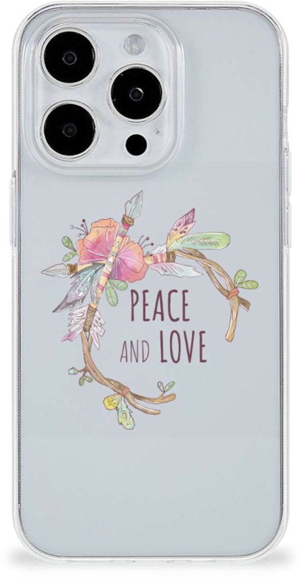 iPhone 15 Pro Telefoonhoesje met Naam Boho Text