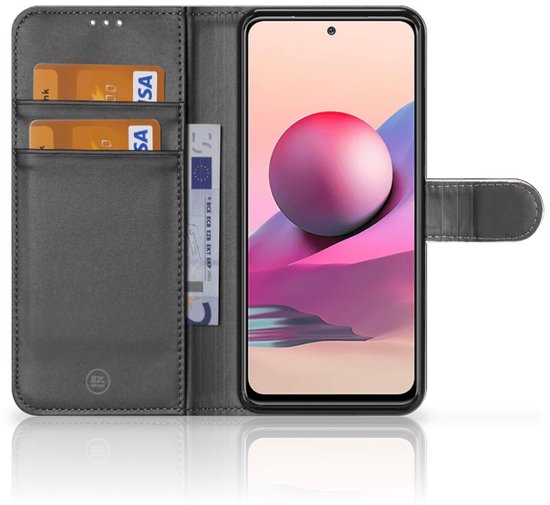 Xiaomi Redmi Note 10/10T 5G | Poco M3 Pro Telefoonhoesje met Pasjes Leeuw